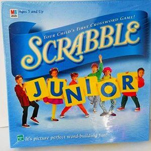Scrabble Junior: Your Child's First Crossword Game! 2-Sided Gameboard!